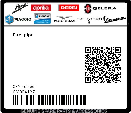 Product image: Gilera - CM004127 - Fuel pipe  0