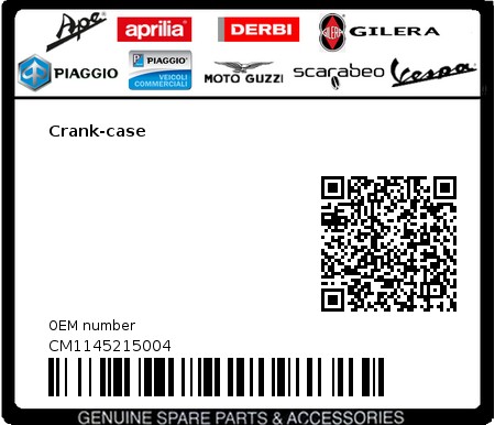Product image: Gilera - CM1145215004 - Crank-case  0