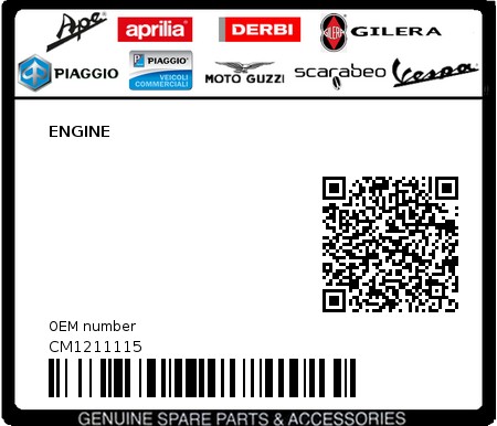 Product image: Gilera - CM1211115 - ENGINE  0