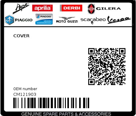 Product image: Gilera - CM121903 - COVER 