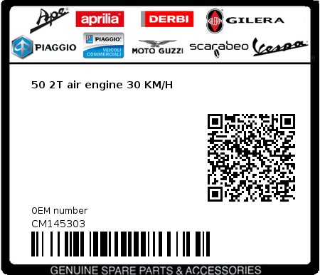 Product image: Gilera - CM145303 - 50 2T air engine 30 KM/H  0