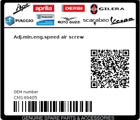 Product image: Gilera - CM149405 - Adj.min.eng.speed air screw  0
