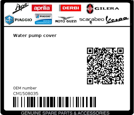 Product image: Gilera - CM1508035 - Water pump cover  0