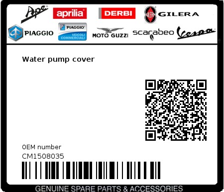 Product image: Gilera - CM1508035 - Water pump cover 