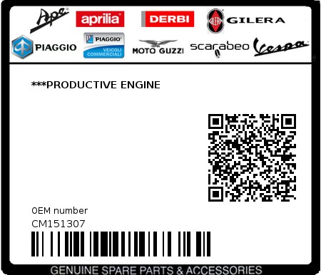 Product image: Gilera - CM151307 - ***PRODUCTIVE ENGINE  0