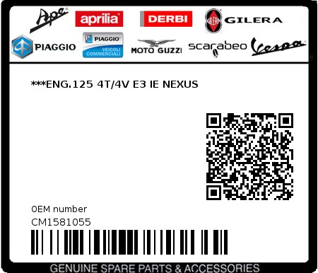 Product image: Gilera - CM1581055 - ***ENG.125 4T/4V E3 IE NEXUS  0