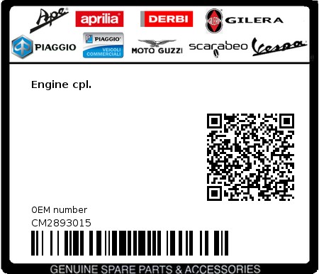 Product image: Gilera - CM2893015 - Engine cpl.  0
