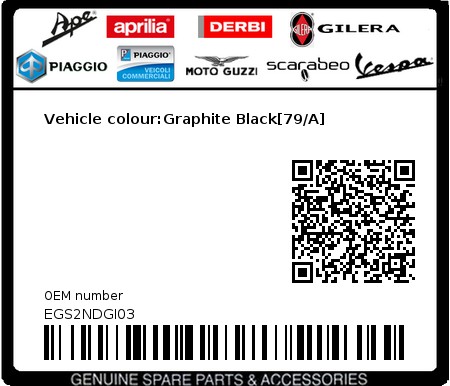 Product image: Gilera - EGS2NDGI03 - Vehicle colour:Graphite Black[79/A]  0