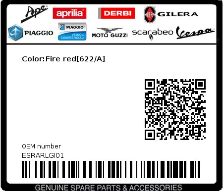 Product image: Gilera - ESRARLGI01 - Color:Fire red[622/A]  0