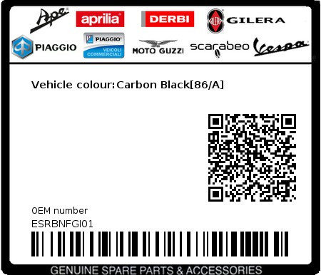 Product image: Gilera - ESRBNFGI01 - Vehicle colour:Carbon Black[86/A]  0