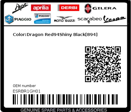 Product image: Gilera - ESRBR1GH01 - Color:Dragon Red94Shiny Black[894]  0