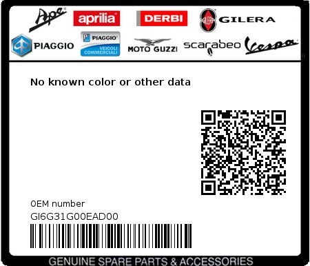 Product image: Gilera - GI6G31G00EAD00 - No known color or other data  0