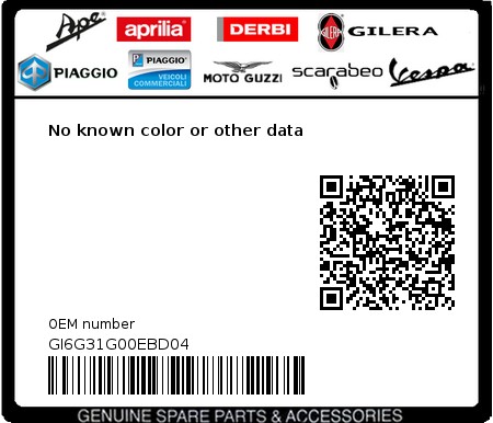 Product image: Gilera - GI6G31G00EBD04 - No known color or other data  0
