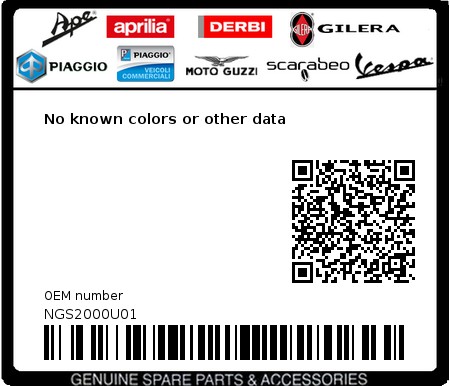 Product image: Gilera - NGS2000U01 - No known colors or other data 