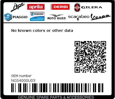 Product image: Gilera - NGS4000U03 - No known colors or other data  0