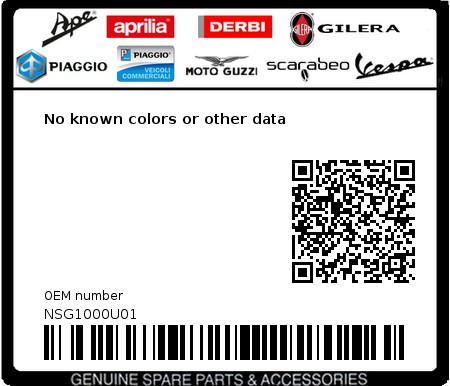 Product image: Gilera - NSG1000U01 - No known colors or other data  0
