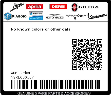 Product image: Gilera - NSRE000U07 - No known colors or other data 