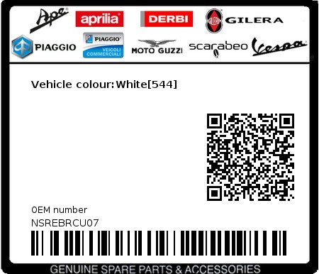 Product image: Gilera - NSREBRCU07 - Vehicle colour:White[544] 