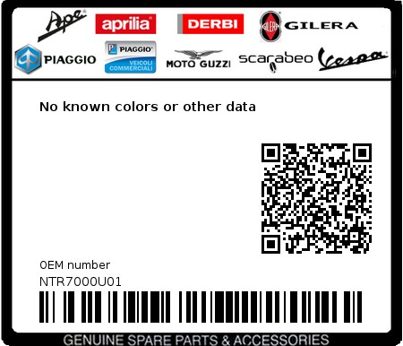 Product image: Gilera - NTR7000U01 - No known colors or other data  0