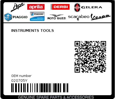 Product image: Aprilia - 020705Y - INSTRUMENTS TOOLS 