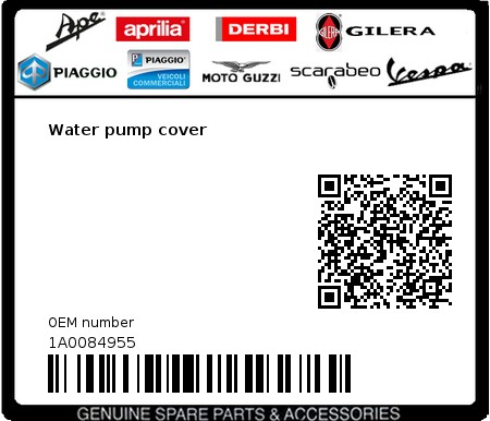 Product image: Aprilia - 1A0084955 - Water pump cover  0