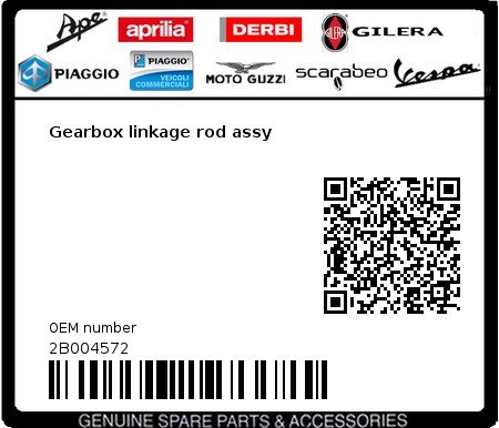 Product image: Aprilia - 2B004572 - Gearbox linkage rod assy  0