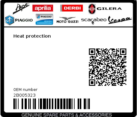 Product image: Aprilia - 2B005323 - Heat protection 