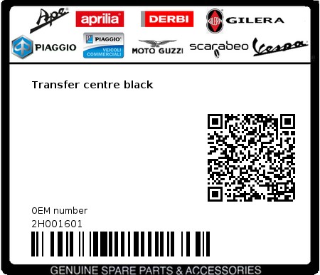 Product image: Aprilia - 2H001601 - Transfer centre black  0