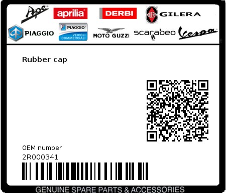 Product image: Aprilia - 2R000341 - Rubber cap  0