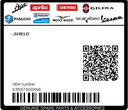 Product image: Aprilia - 63597300XN6 - .SHIELD  0