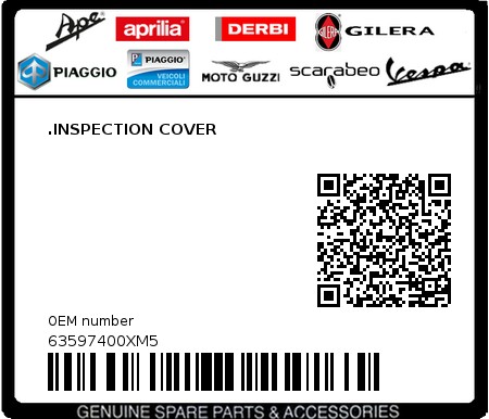 Product image: Aprilia - 63597400XM5 - .INSPECTION COVER 