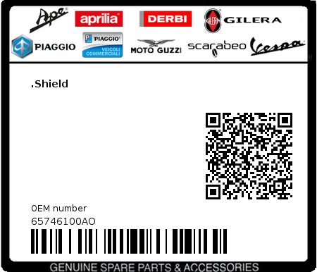 Product image: Aprilia - 65746100AO - .Shield  0