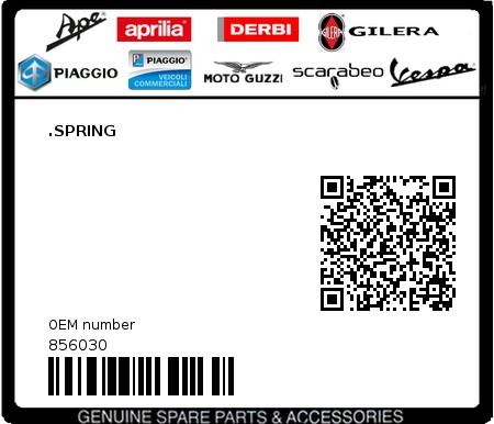 Product image: Aprilia - 856030 - .SPRING  0