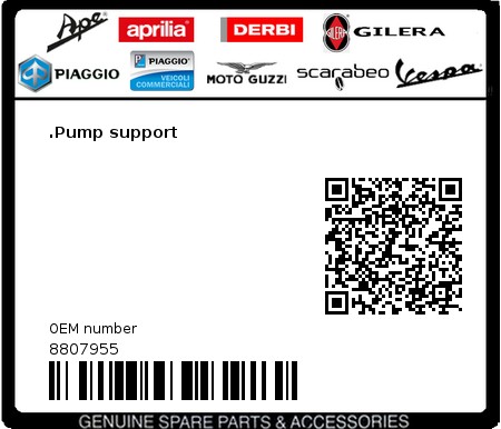 Product image: Aprilia - 8807955 - .Pump support 