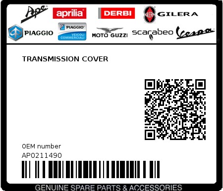 Product image: Aprilia - AP0211490 - TRANSMISSION COVER 