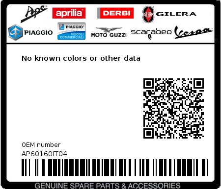 Product image: Aprilia - AP60160IT04 - No known colors or other data 