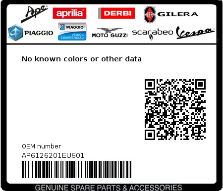 Product image: Aprilia - AP6126201EU601 - No known colors or other data 