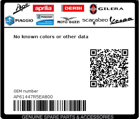 Product image: Aprilia - AP61447R5EA800 - No known colors or other data 