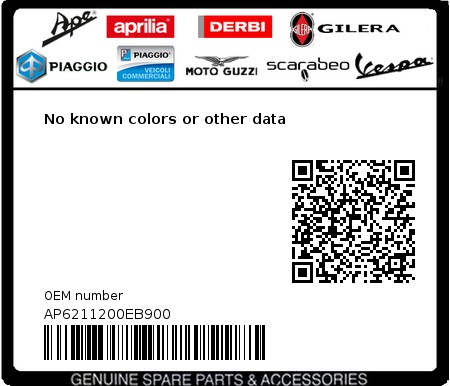 Product image: Aprilia - AP6211200EB900 - No known colors or other data 