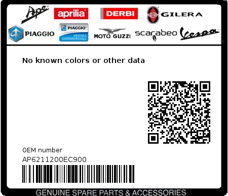 Product image: Aprilia - AP6211200EC900 - No known colors or other data  0