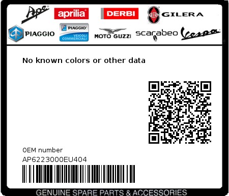 Product image: Aprilia - AP6223000EU404 - No known colors or other data 