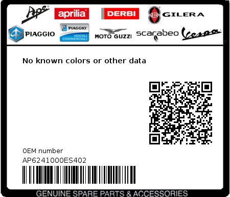 Product image: Aprilia - AP6241000ES402 - No known colors or other data 