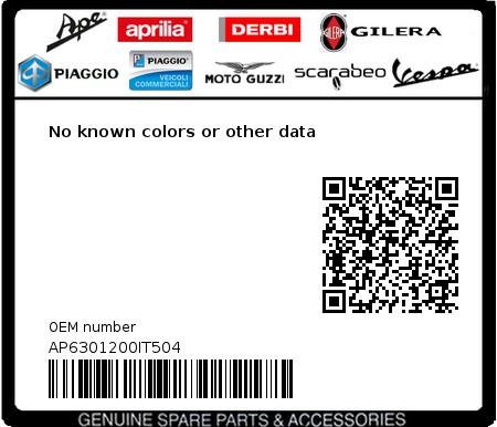 Product image: Aprilia - AP6301200IT504 - No known colors or other data 