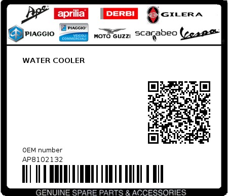 Product image: Aprilia - AP8102132 - WATER COOLER  0