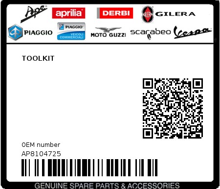 Product image: Aprilia - AP8104725 - TOOLKIT 