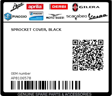 Product image: Aprilia - AP8106578 - SPROCKET COVER, BLACK  0