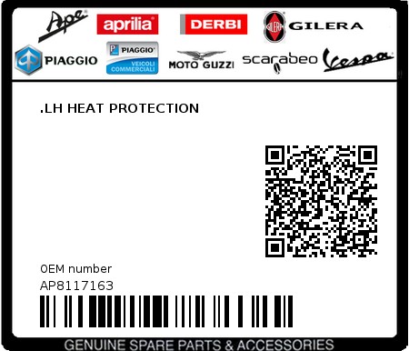 Product image: Aprilia - AP8117163 - .LH HEAT PROTECTION 