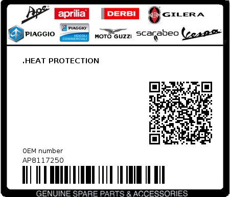 Product image: Aprilia - AP8117250 - .HEAT PROTECTION 