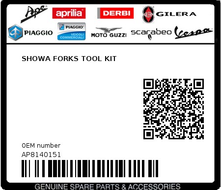 Product image: Aprilia - AP8140151 - SHOWA FORKS TOOL KIT  0