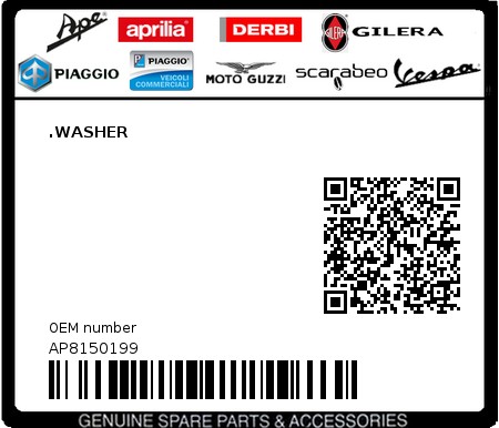 Product image: Aprilia - AP8150199 - .WASHER 